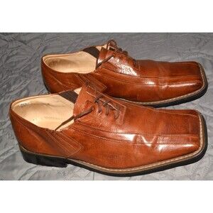 Giorgio V Styled in Italy Men’s Brown Leather Dress Shoes Size 10.5D Square Toe